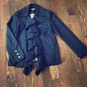 Black wool American Retro coat